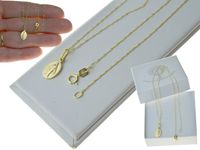 ŁAŃCUSZEK ZŁOTY 45cm + Medalik Cudowny ZŁOTO 585 KOMUNIA KOMPLET Chrzest