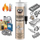 k2 silikon black uszczelka wysokotemperaturowa +350°c 300g kartusz b200n