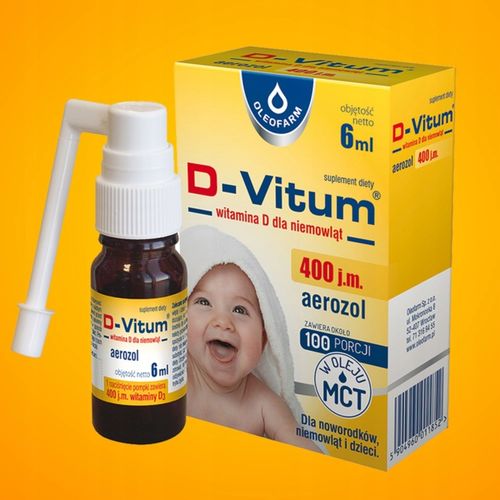 D-VITUM Witamina D dla niemowląt aerozol 6 ml na Arena.pl