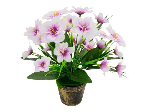 Kwiaty rośliny sztuczne w doniczce jak żywe 30cm kwiat ozdoba dekoracja na Arena.pl