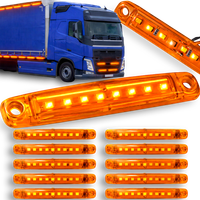 ZESTAW LAMPA OBRYSOWA LED OBRYSÓWKI 12 24V POMARAŃCZOWA DIODY 10 SZT