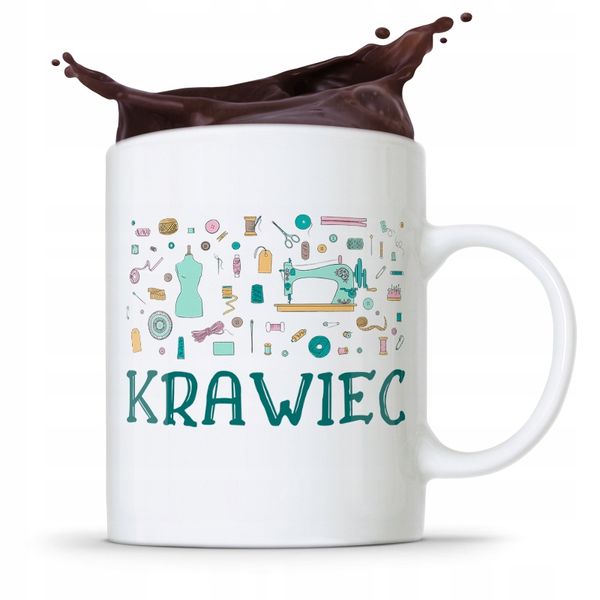 Kubek Prezent Krawcowej Krawca Krawiec Z Nadrukiem Ze Zdjęciem zdjęcie 1