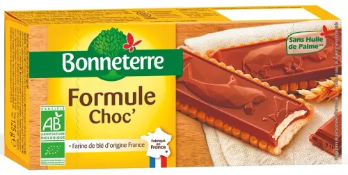 Herbatniki Z CzekoladĄ Z Nadzieniem Mlecznym BIO 125 g - Bonneterre na Arena.pl