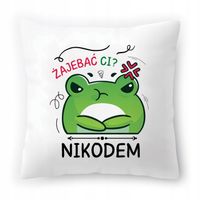 Poduszka Dla Nikodema Na Urodziny Ze Zdjęciem Na Prezent Biała 40X40 Cm