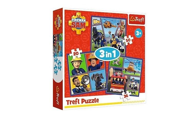 PUZZLE 3w1 Dzie Strażaka Sama 34868 zdjęcie 1
