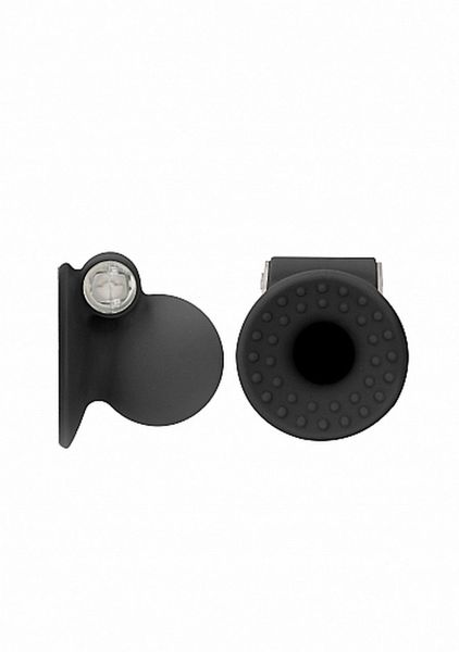 Vibrating Nipple Suckers - Black zdjęcie 3