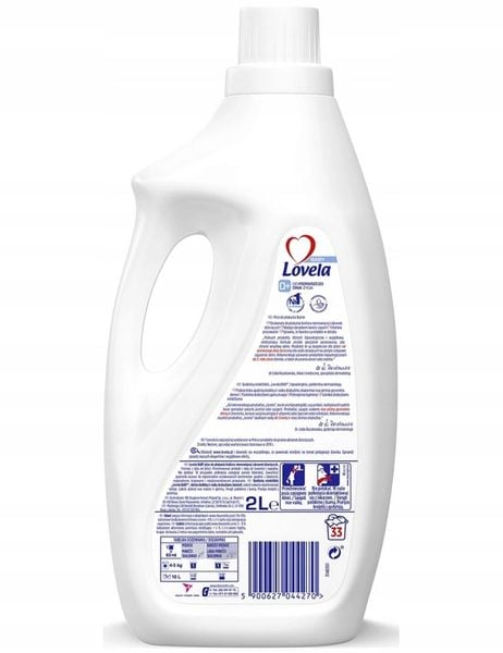 Płyn do płukania tkanin LOVELA Baby hipoalergiczny 33 prania 2 l zdjęcie 2