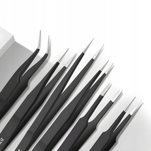 PĘSETY PRECYZYJNE ZESTAW UNIWERSALNYCH PĘSET PRECYZYJNYCH 9 ELEMENTÓW ETUI na Arena.pl