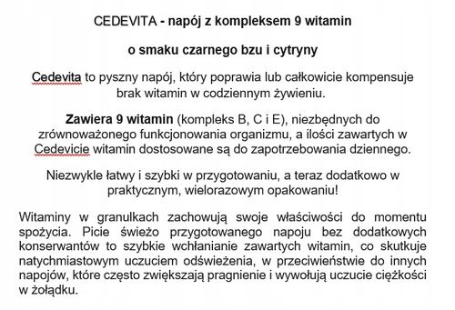 Cedevita Bazga limun. Opakowanie 900 g. na Arena.pl