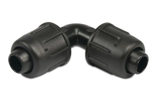 Kolano 90° PP 16 mm lock 4bar czarny zdjęcie 1