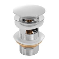 Korek klik-klak do umywalki z przelewem chrom - Yoka