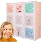 Szafka modułowa dla dzieci 110x110x37 cm organizer dziecięcy 9 półek
