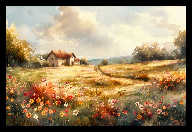 Plakat 30x20cm Sielski Domek zdjęcie 2