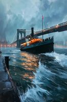 Plakat 53x81cm Stary Parowiec