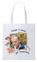 Donald Tusk Platforma Torba Eco Biała Shopper Z Nadrukiem Ze Zdjęciem