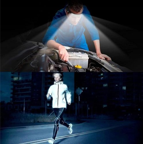 MOCNA LATARKA CZOŁOWA LED REFLEKTOR NA GŁOWĘ COB CZOŁÓWKA na Arena.pl