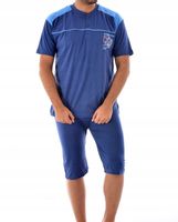 Wygodna męska piżama z krótkim rękawem na lato M