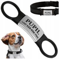 ZAWIESZKA ADRESÓWKA dla psa z imieniem GRAWER na obrożę SREBRNA