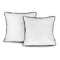 Zestaw 2 poszewek 45x45 białe AmeliaHome VELVET2 glamour