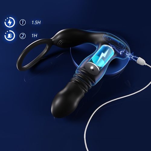 Wibrujący masażer prostaty Wibrator analny czarny na Arena.pl