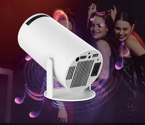 PROJEKTOR RZUTNIK ANDROID TV WIFI FULL HD PRZENOŚNY SMART GŁOŚNIK OBROTOWY na Arena.pl