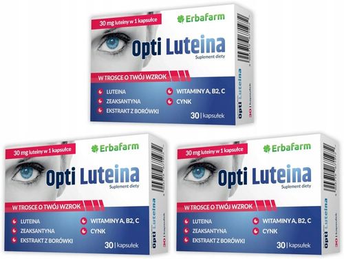 OptiLuteina + Zeaksantyna + Borówka Wsparcie Wzroku 30 Kapsułek na Arena.pl