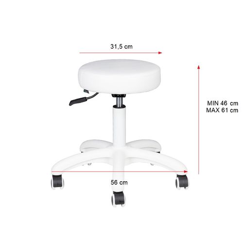 Taboret kosmetyczny AM-303-2 biały na Arena.pl