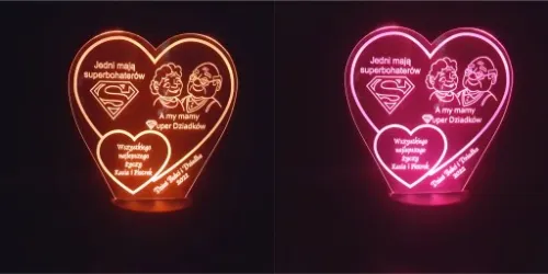 Prezent na Dzień Babci i Dziadka Statuetka dla Dziadków lampka LED + GRAWER na Arena.pl