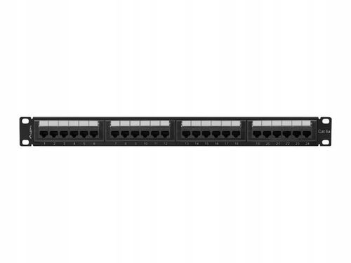 Patch panel Lanberg 24 port 1U kat.6A czarny na Arena.pl