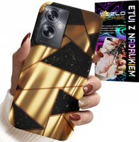 ETUI DO OPPO A79 5G - ZŁOTE ELEGANCKIE WZORY + FOLIA HYDRO