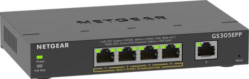 Switch Netgear 5p GS305EPP (5x10/100/1000Mbit, 4xPoE+) na Arena.pl