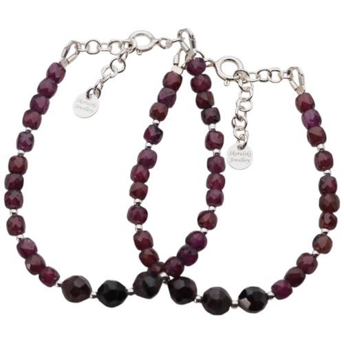 Bransoletka - Granat, Hematyt i srebro na Arena.pl