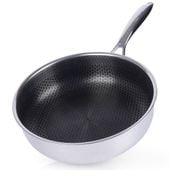 Patelnia Orion Stalowa Nieprzywierająca Głęboka Duża Cookcell Hybryd 26 cm
