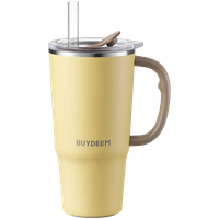 buydeem kubek termiczny ze słomką 700 ml, model ds57, kolor mellow