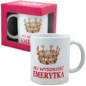 KUBEK prezent dla EMERYTKI EMERYTA na emeryturę