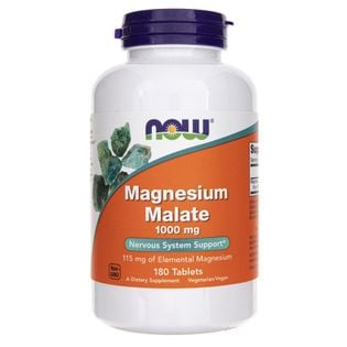 Now Foods Magnesium Malate (jabłczan magnezu) 1000 mg - 180 tabletek