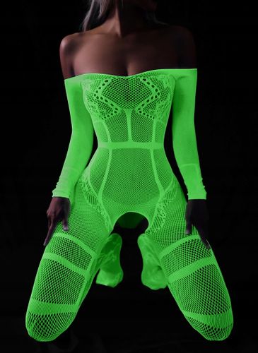 Bodystocking ŚWIECĄCE W CIEMNOŚCI Siateczka BIELIZNA DAMSKA na Arena.pl