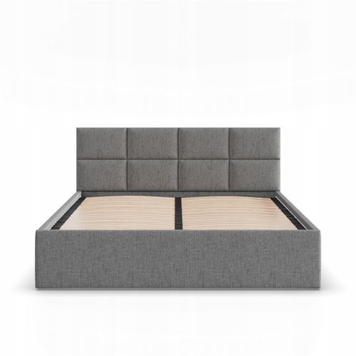 Łóżko Ramowe BORGO CIEMNY SZARY Tapicerowane Podwójne 140x200 na Arena.pl