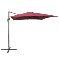 Parasol ogrodowy 250 x 250 cm burgundowy MONZA