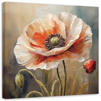 Obraz na płótnie, Mak Kwiat Natura 40x40