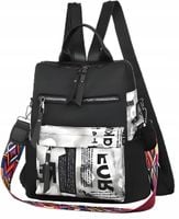 PLECAK DAMSKI MIEJSKI TOREBKA PLECACZEK CZARNY 2W1