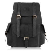 plecak męski do pracy do szkoły vintage czarny paolo peruzzi si-05-bl