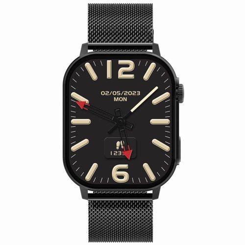 Smartwatch Gravity GT15-1 Czarny Pasek Silikonowy + Czarna Bransoleta na Arena.pl