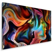 Obraz Canvas Twarze Abstrakcyjne Kolorowe 120cm x 80cm