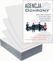 Ulotki A6 reklamowe firmowe 100szt projekt w cenie AGENCJA OCHRONY