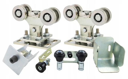 FULL ZESTAW wózek wózki rolki do bramy przesuwnej 70x70 MADE IN POLAND na Arena.pl