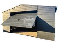 Garaż blaszany 4x6 drzwi  Antracyt  Dach dwuspadowy GP146