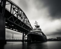 Plakat 76x60,5cm Statek przy Moście