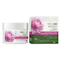 łagodzący krem do twarzy redukujący zmarszczki eveline organic peony