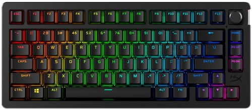 Klawiatura bezprzewodowa HyperX Alloy Rise 75 Wireless RGB anty-ghosting 3w1 Bluetooth/USB/2.4GHz 91Y91AA, układ QWERTY US/PL na Arena.pl